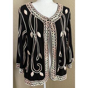 Lauren Michelle 1X Embroidered Top